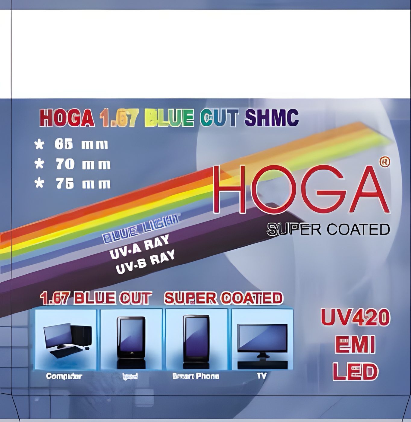1.67 Blue Cut UV420 SHMC